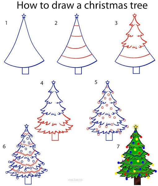 How to Draw christmas tree